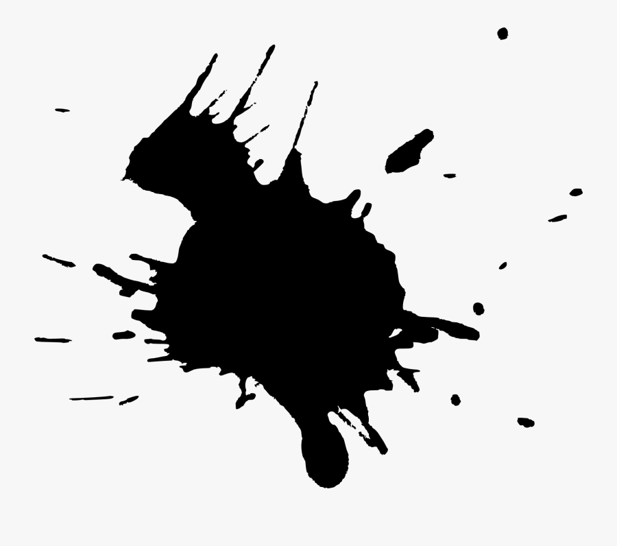 Clip Art Splatter Png For - Black Paint Splatter Png, Transparent Clipart