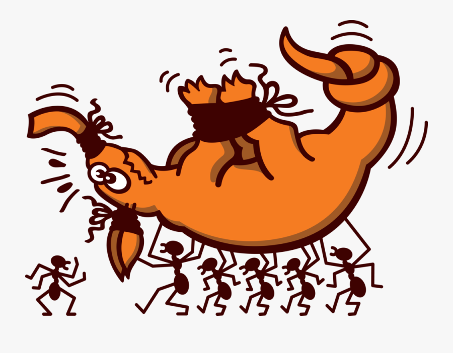 Ants Carrying An Elephant - Ants Carrying Elephant, Transparent Clipart
