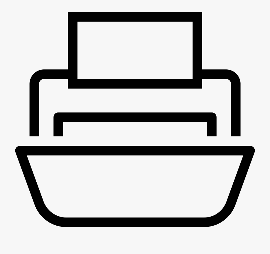 Newspaper Clipart Printer - White Printer Icon Png, Transparent Clipart