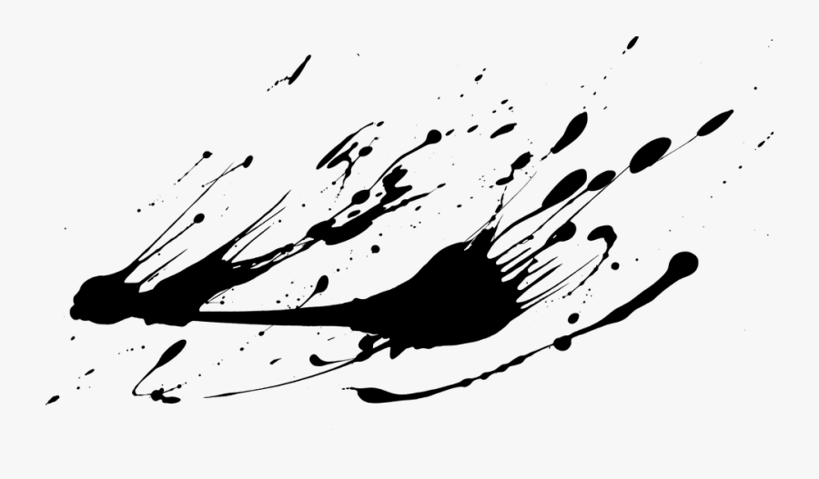 Paint, Splatter, Splash, Ink, Drop, Splattered, Drip - Black Paint Drop Png, Transparent Clipart