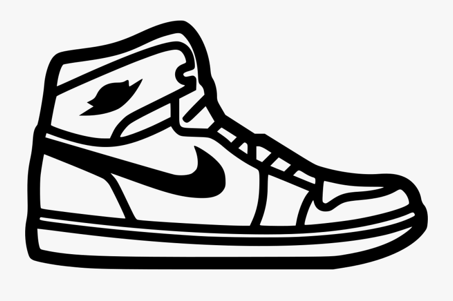 Footwear,shoe,clip Art,line Art,black And White,coloring - Nike Shoe