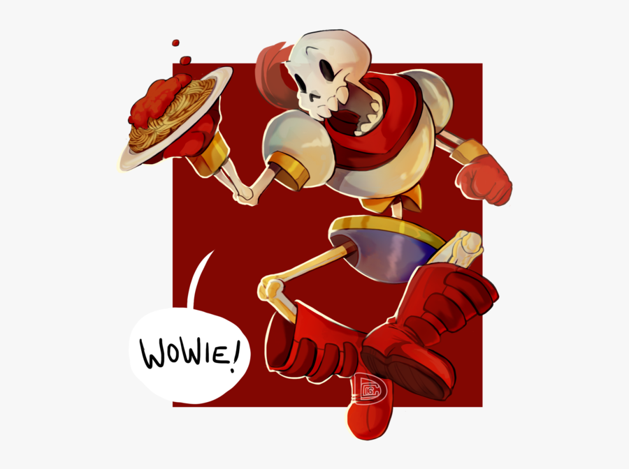 Wowie Undertale Cartoon Fictional Character Art Food - Undertale Spaghetti, Transparent Clipart