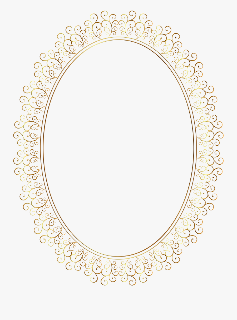 Oval Frame Transparent Clip Art Image - Transparent Background Oval Border Transparent, Transparent Clipart