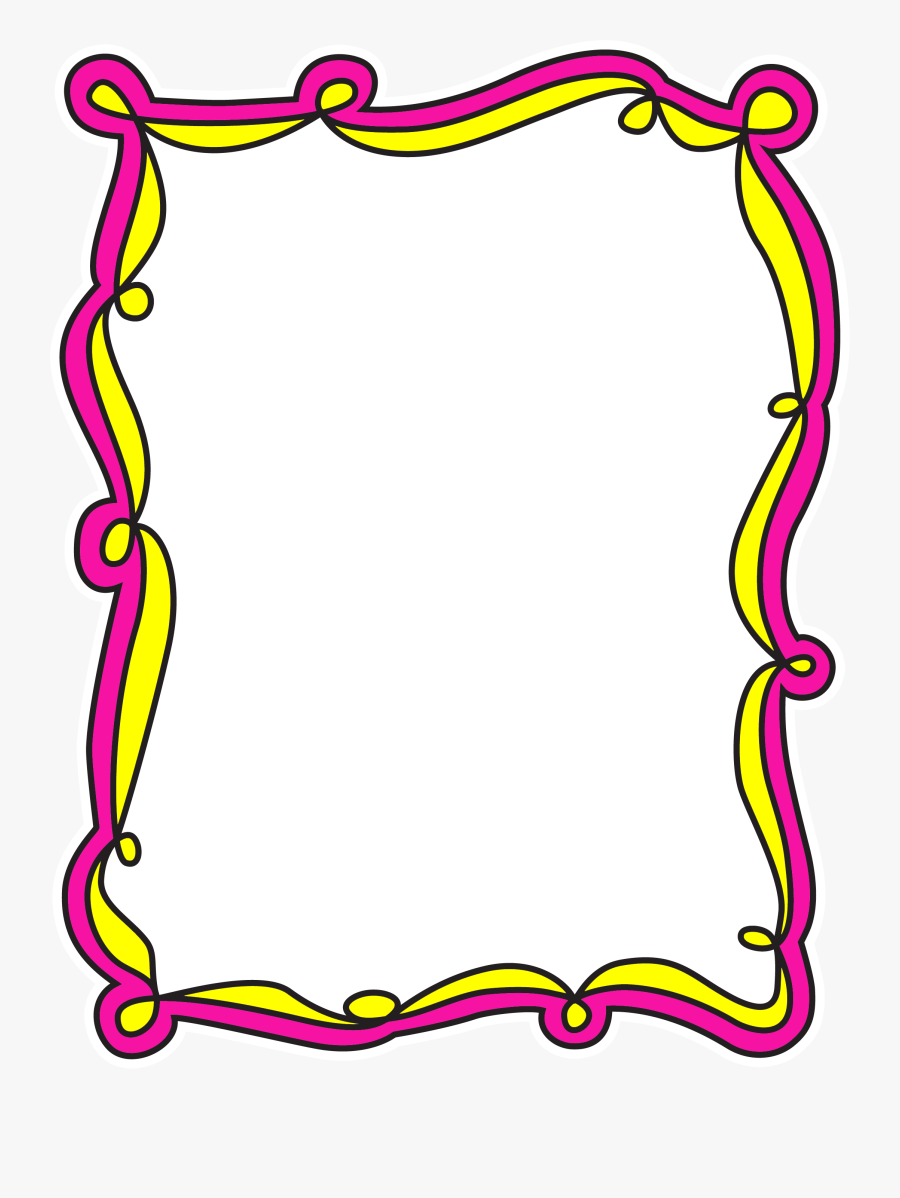 Clipart Pencil Frame - Crayon Page Borders, Transparent Clipart