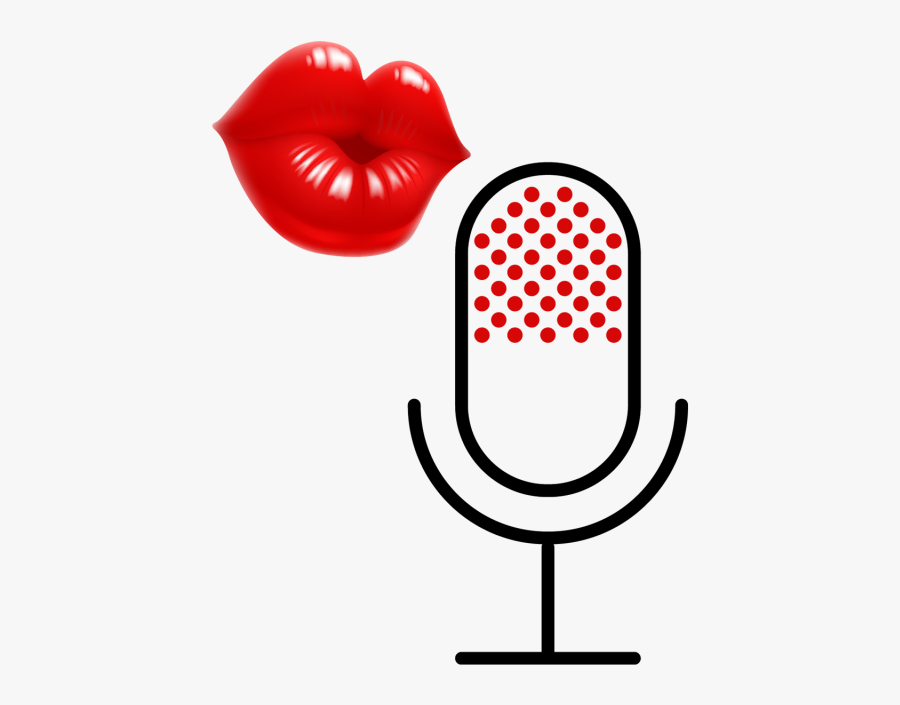 Vector Models Makeup - Microphone And Lips Logo, Transparent Clipart