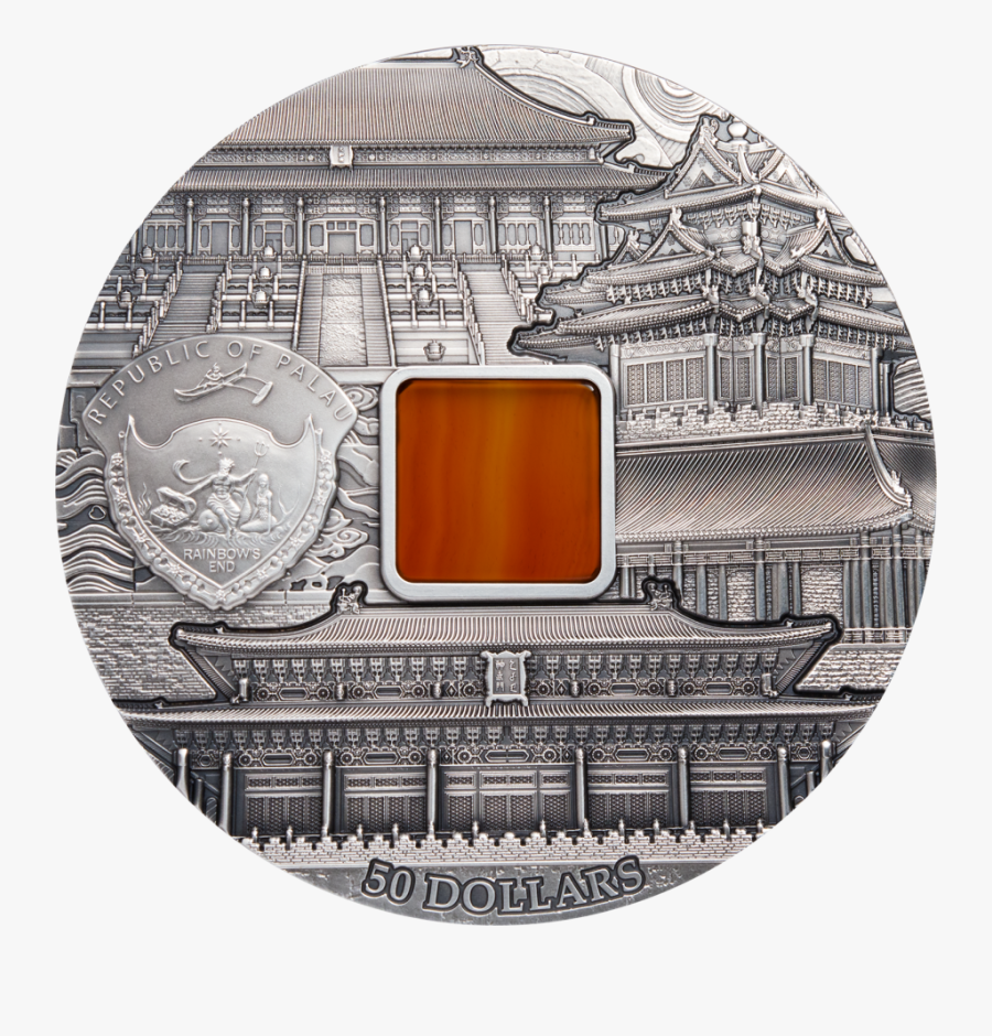 Forbidden City Beijing Silver Coin, Transparent Clipart