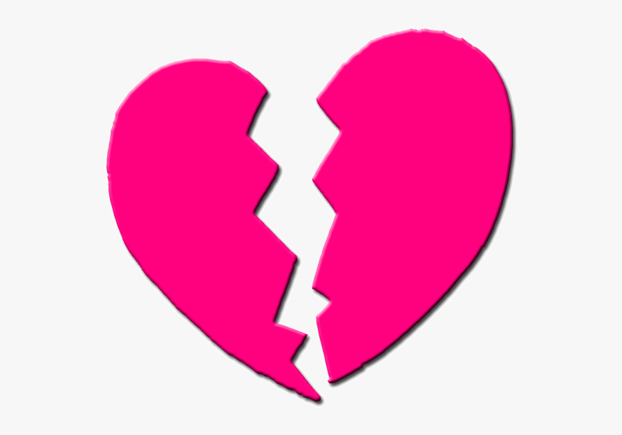 Broken Heart Clipart Wing Clip Art - Pink Broken Heart Png, Transparent Clipart