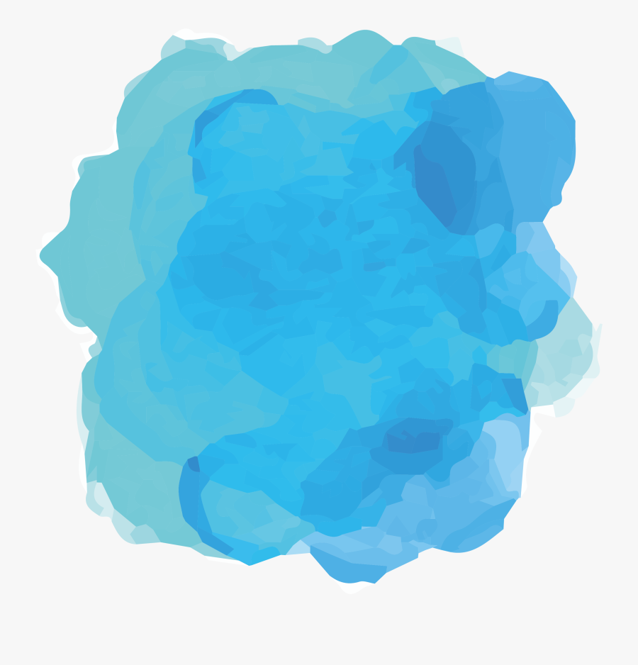 Transparent Sunny Sky Clipart - Watercolor Brush Stroke Blue, Transparent Clipart