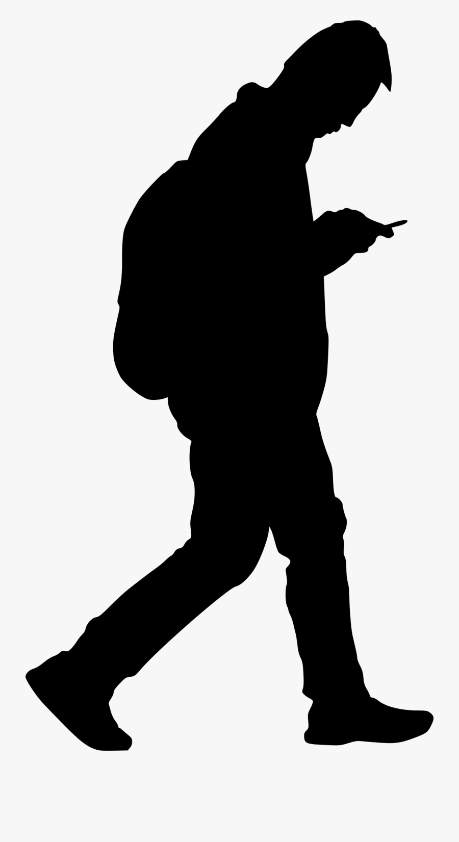 Silhouette Png Walking - Person Walking Silhouette Png , Free