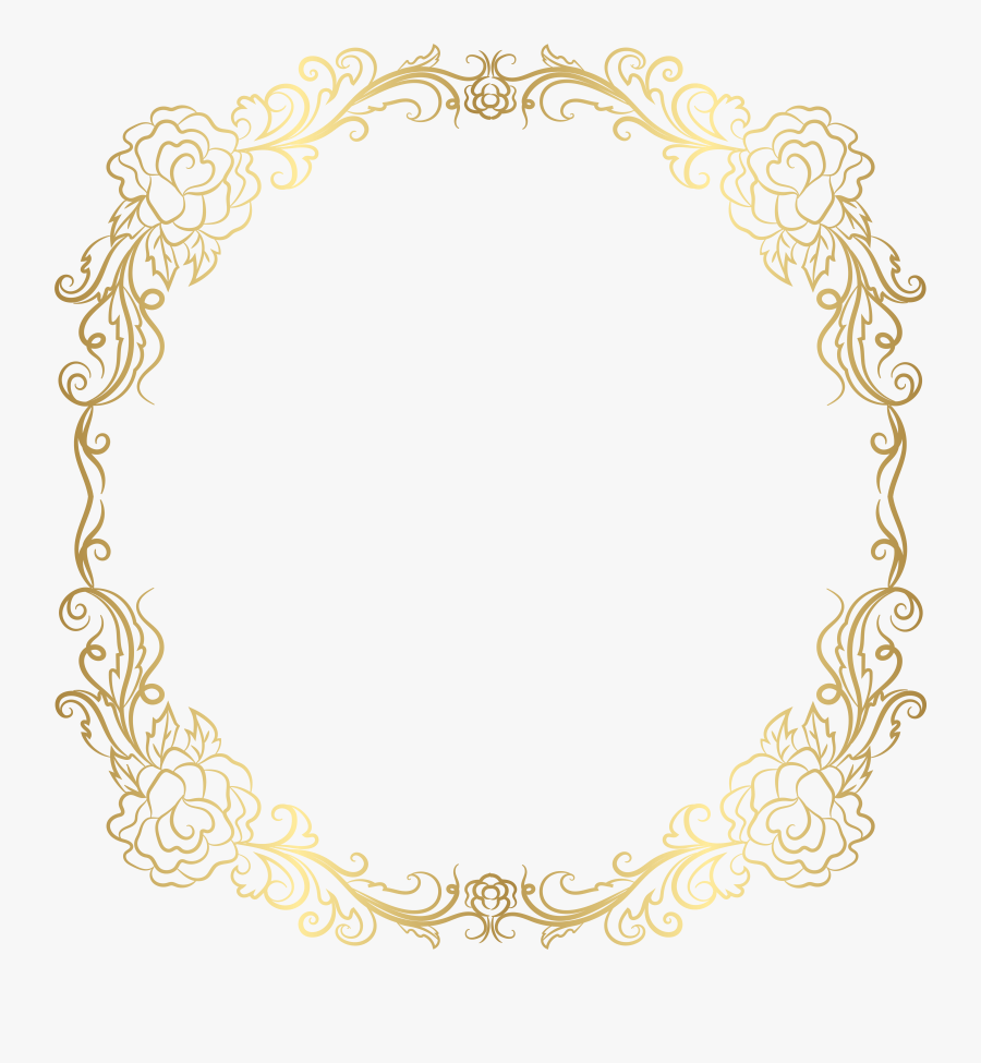 Deco Golden Border Png, Transparent Clipart