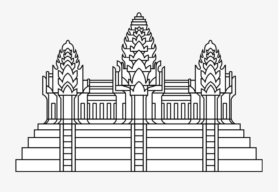 Cambodia Flag Angkor Wat, Transparent Clipart
