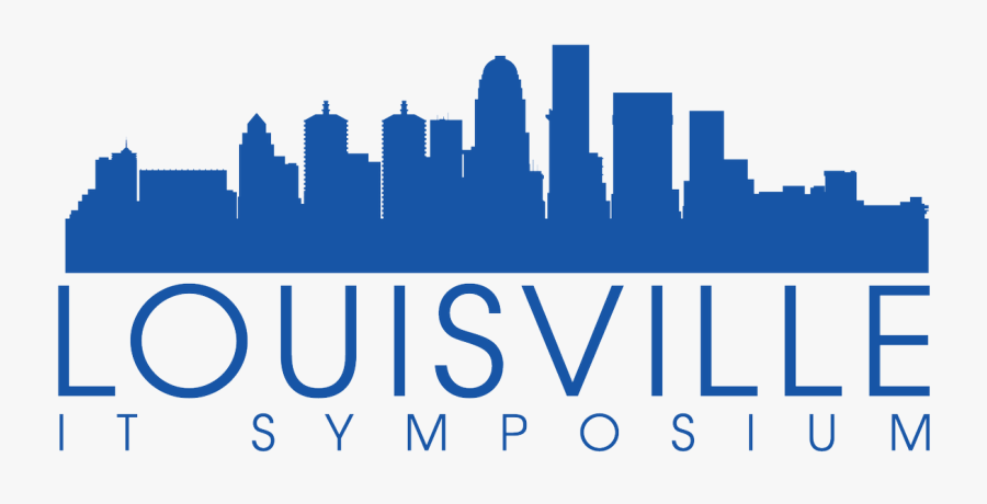 Louisville Kentucky Skyline Silhouette, Transparent Clipart