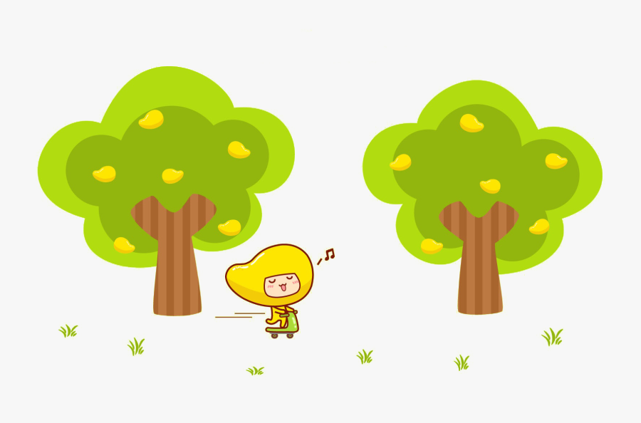 Mango Clipart Wallpaper - Hd Mango Tree Cartoon, Transparent Clipart