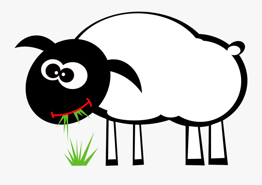 Sheep Eating Grass Clipart, Transparent Clipart