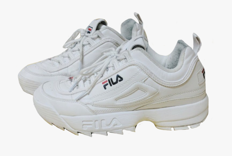 White Sneakers Png - Fila Shoes Png, Transparent Clipart