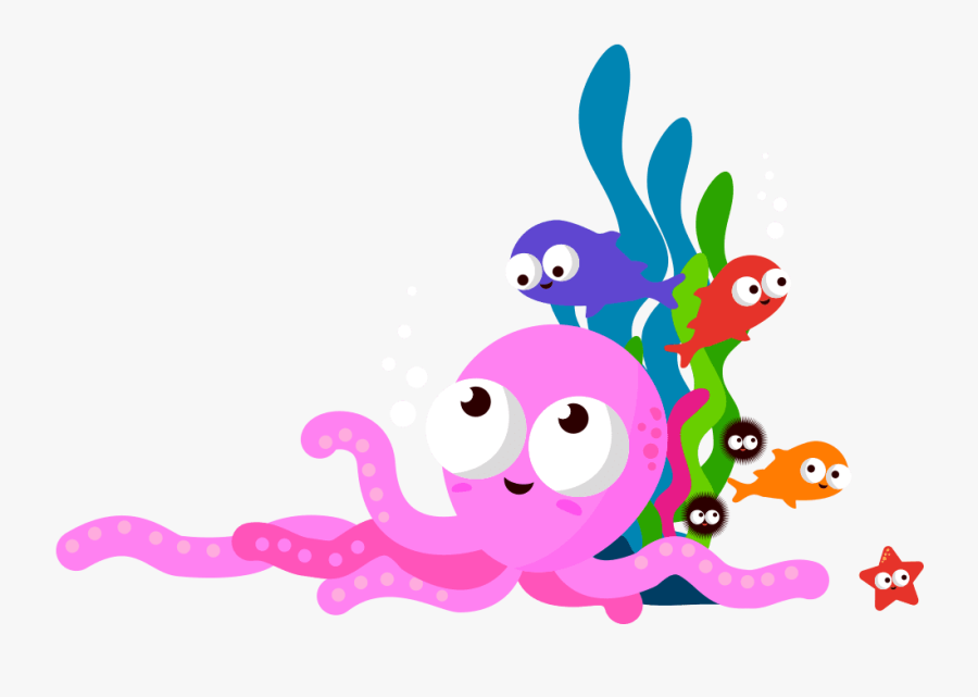 Octo-footer - Cartoon, Transparent Clipart