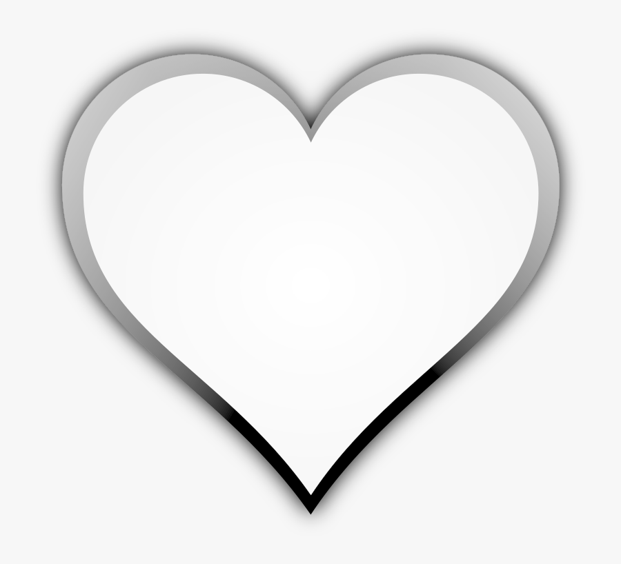 Black And White Heart - White Heart Icon Vector Png, Transparent Clipart