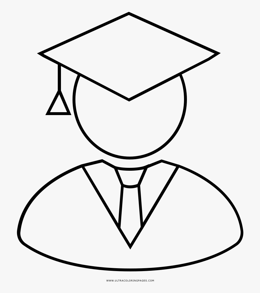 Graduate Coloring Page Ultra Pagesaduation Preschool - Line Art, Transparent Clipart