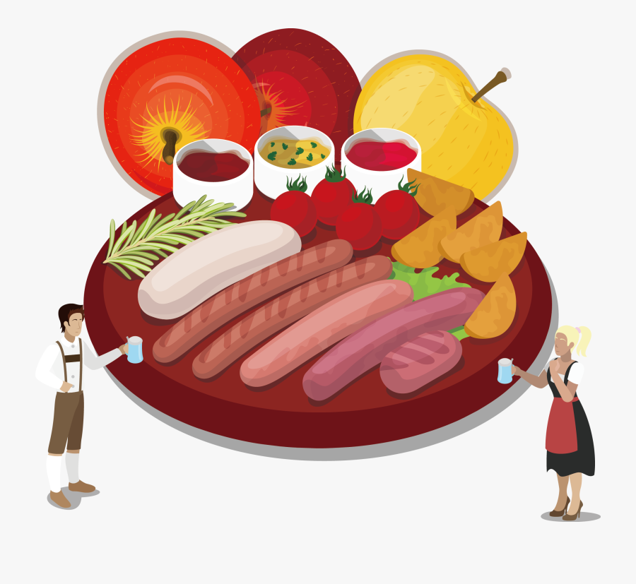 Oktoberfest German Cuisine Barbecue - German Food Png, Transparent Clipart