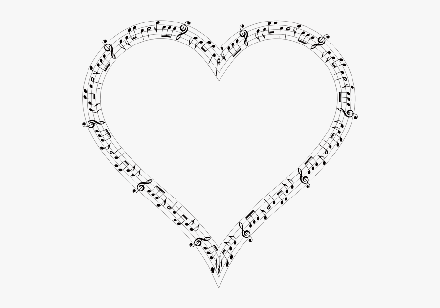 Musical Heart Mark Ii - Music Note Heart Png, Transparent Clipart