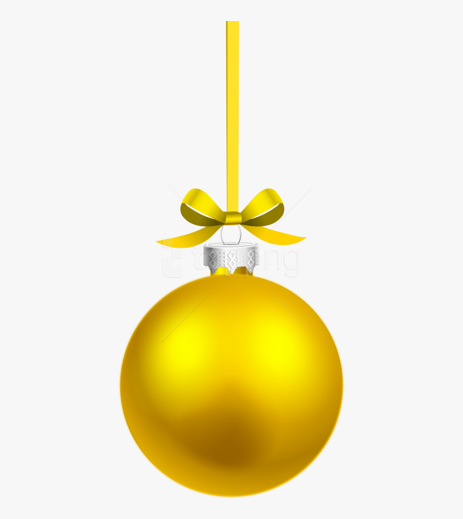 Christmas Ornament Black And White Clipart Hanging - Gold Christmas Ball Png, Transparent Clipart