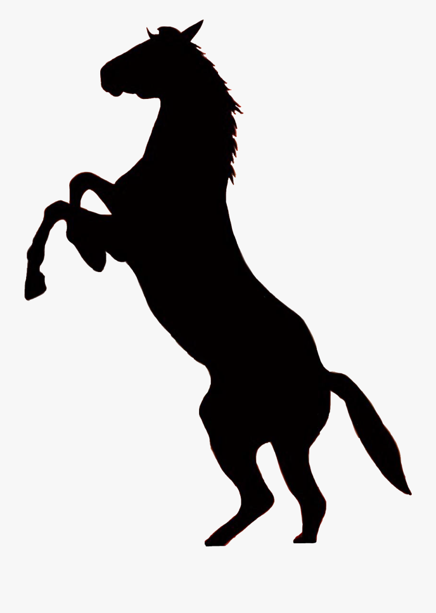 #horse #shillouette #shillhouette #black #blackhorse - Rearing Horse Silhouette, Transparent Clipart