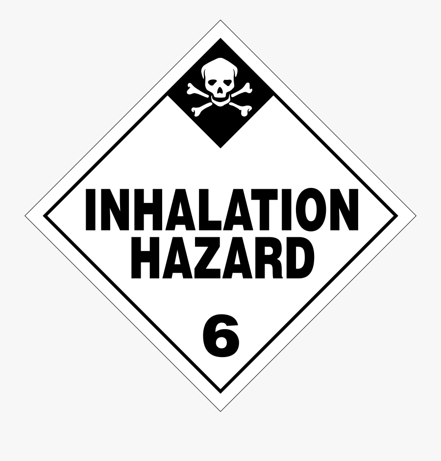 Inhalation Hazard Placard, Transparent Clipart