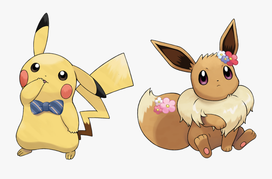 Pokemon Pikachu And Eevee, Transparent Clipart