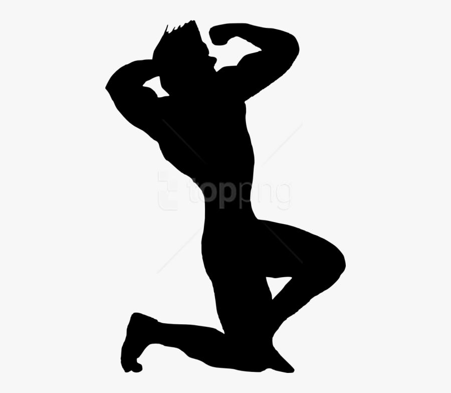 Free Png Muscle Man Bodybuilder Silhouette Png - Silueta Fitness Hombre, Transparent Clipart