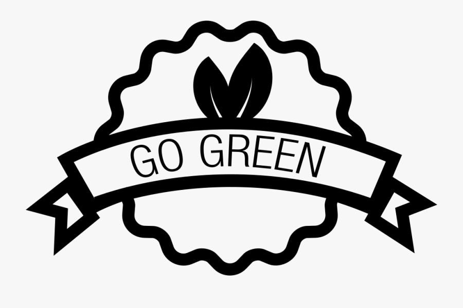 Go Green Initiative - Go Green Clip Art Black And White, Transparent Clipart