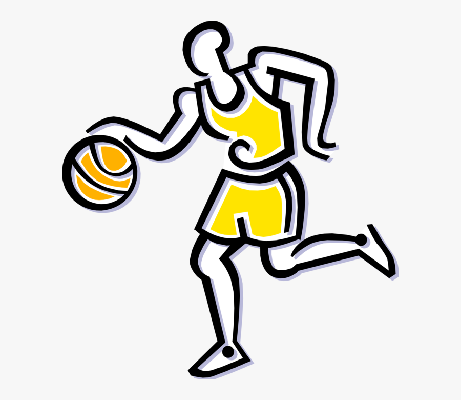 Vector Illustration Of Sport Of Basketball Game Player - Basketball Player, Transparent Clipart