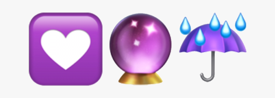 #purple #emoji #globe #rain #umbrella #heart #tumblr - Aesthetic Emojis Png Purple, Transparent Clipart