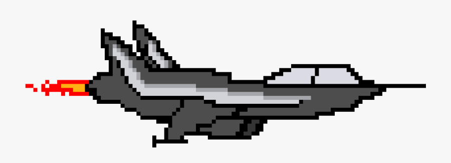 F 16 Pixel Art, Transparent Clipart