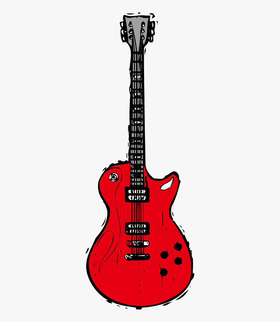 Electric Photography Illustration Guitar Vector Cartoon - Red Electric Guitar Png, Transparent Clipart