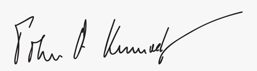 John F Kennedy Signature, Transparent Clipart