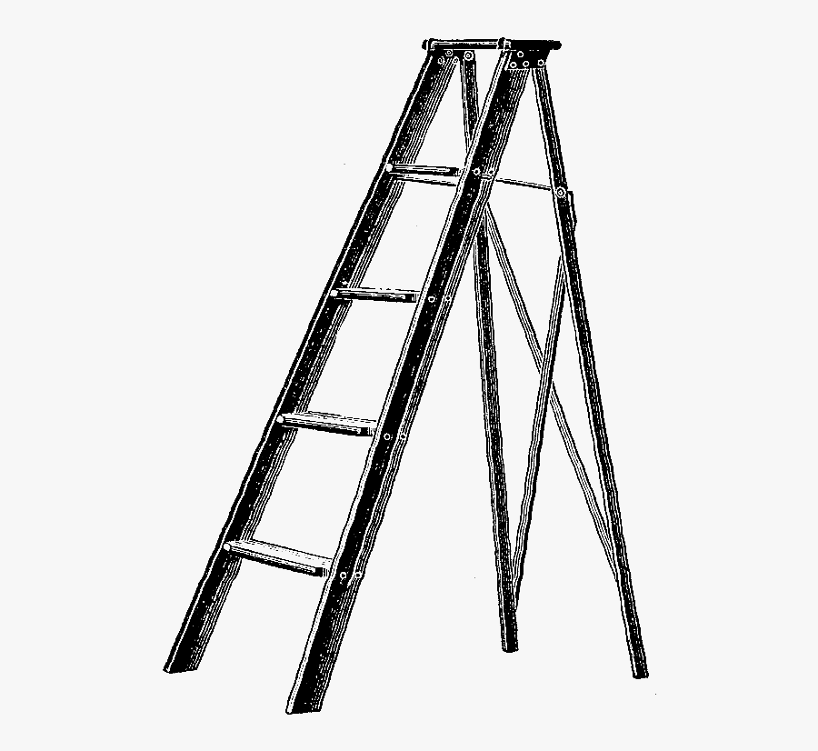 Ladder Vintage Illustration, Transparent Clipart