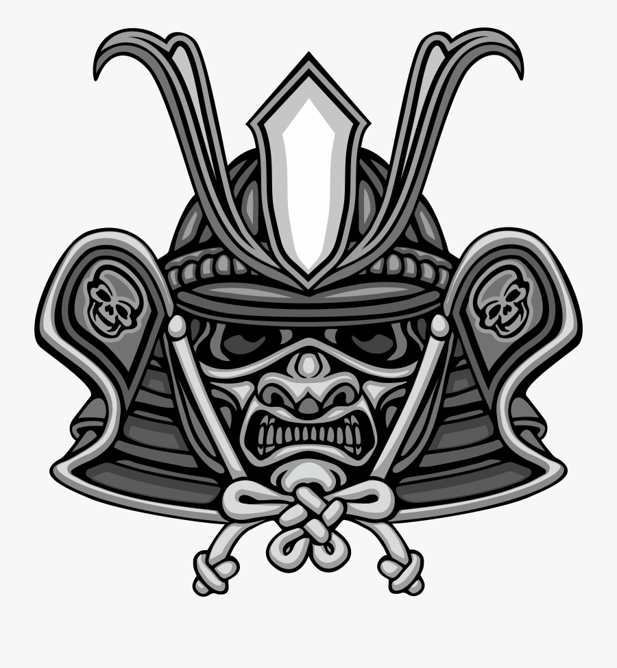 Grunge Skull Png - Samurai Caveira, Transparent Clipart