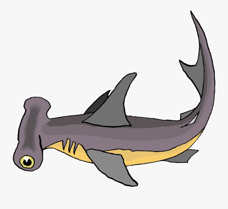 Hammerhead Shark Bull Shark Clip Art - Cartoon Hammerhead Shark Clipart, Transparent Clipart