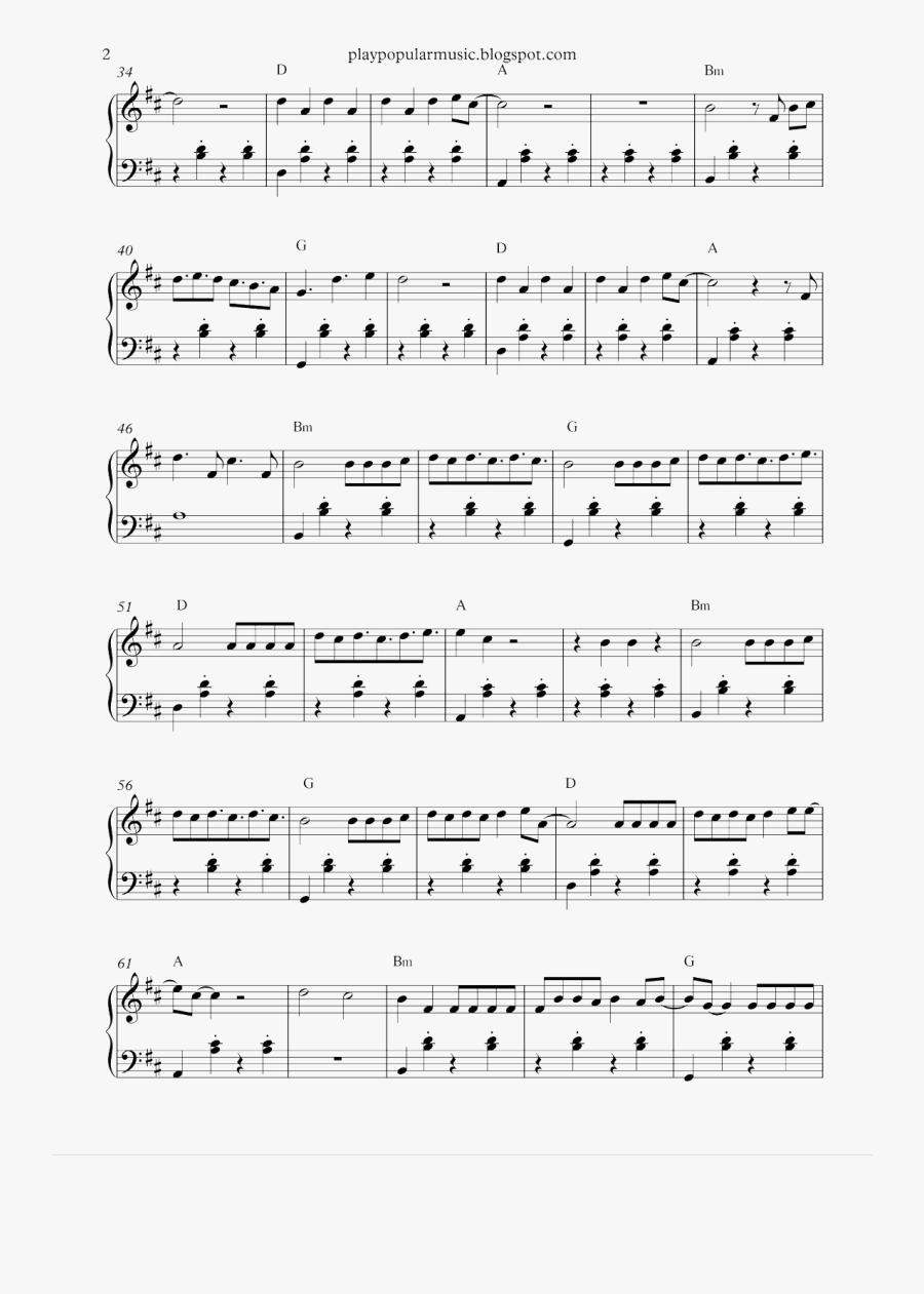 Sheet Music Png Clipart Background - Lil Peep Witchblades Piano Notes, Transparent Clipart