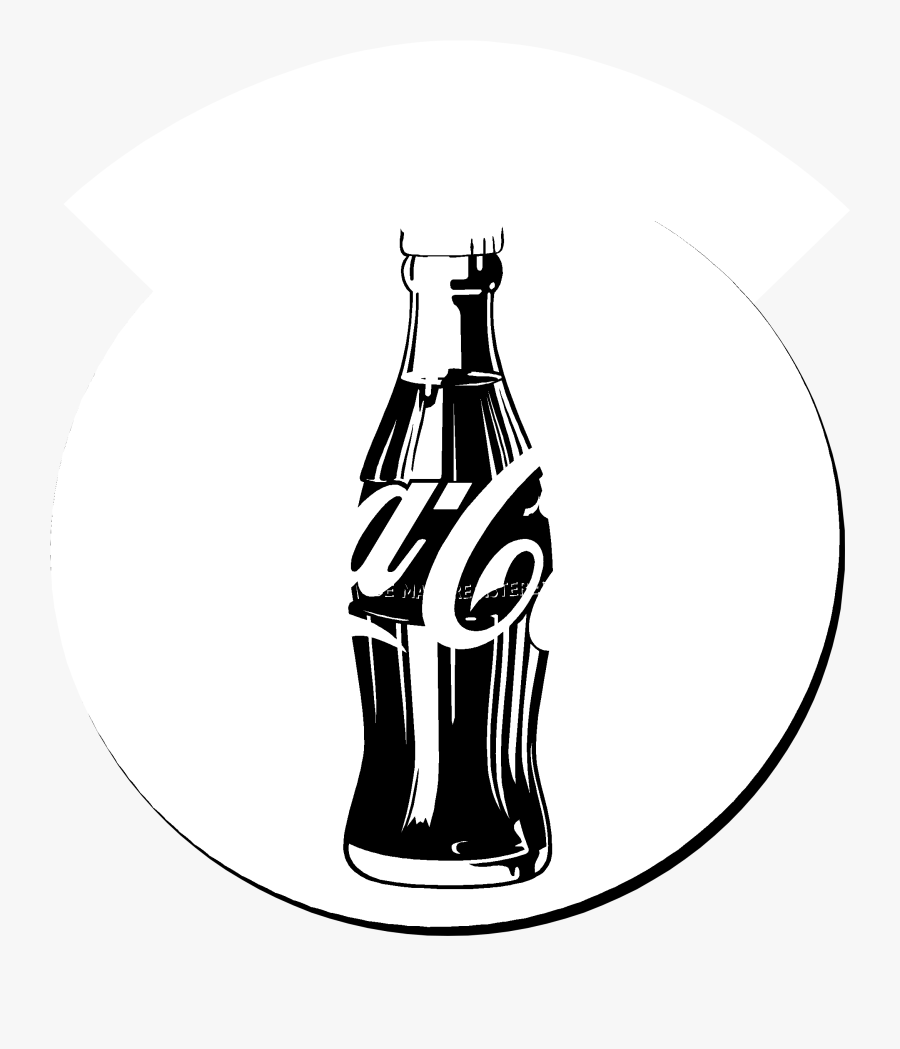 Coca Cola 1233 Logo Black And White - Coca-cola, Transparent Clipart