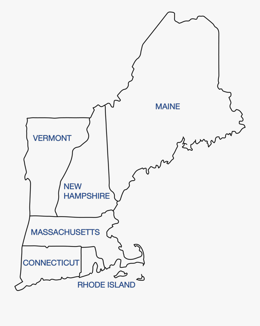 Transparent New England Clipart - New England Outline, Transparent Clipart