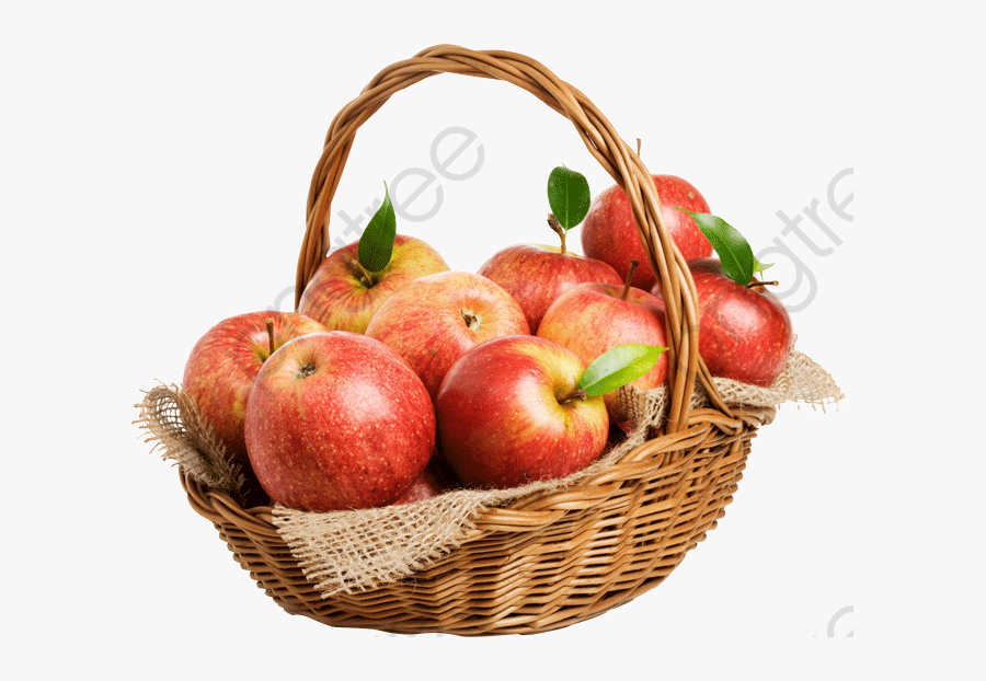 Basket Of Apples Png - Apples In The Basket, Transparent Clipart