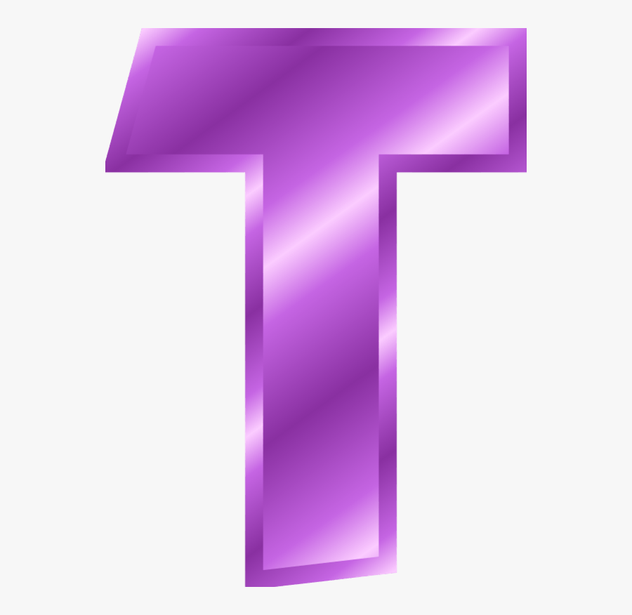 Letter T Clipart - Letter T Color Purple, Transparent Clipart