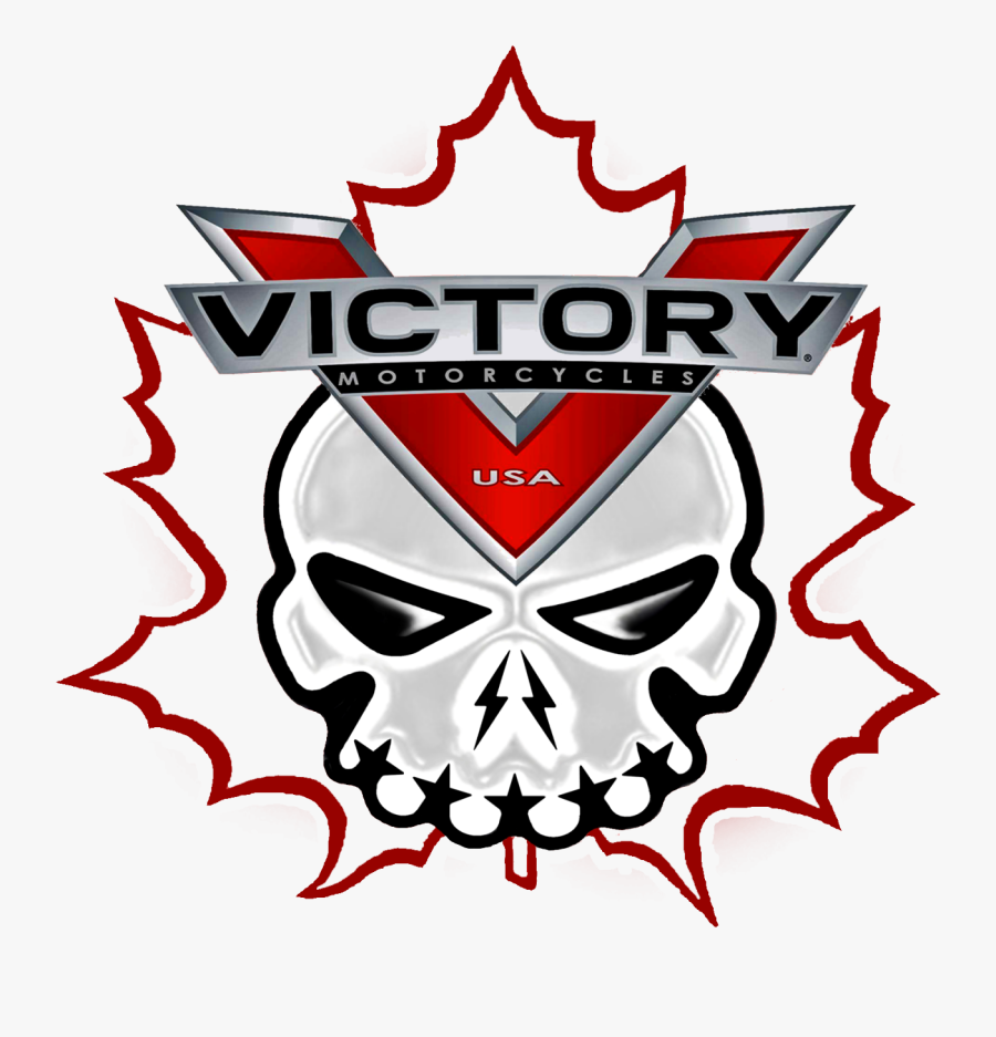 Canuck Victory With Maple Leaf Lazy - Victory Motorcycles Logo, Transparent Clipart