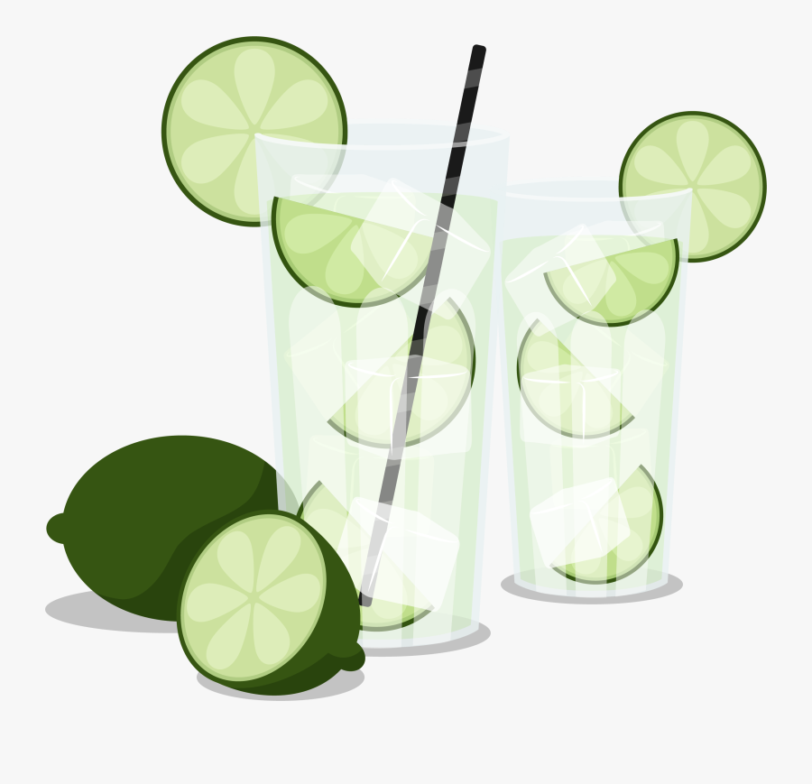 Caipirinha Cocktail Juice Lime - Limonada Vector Png, Transparent Clipart