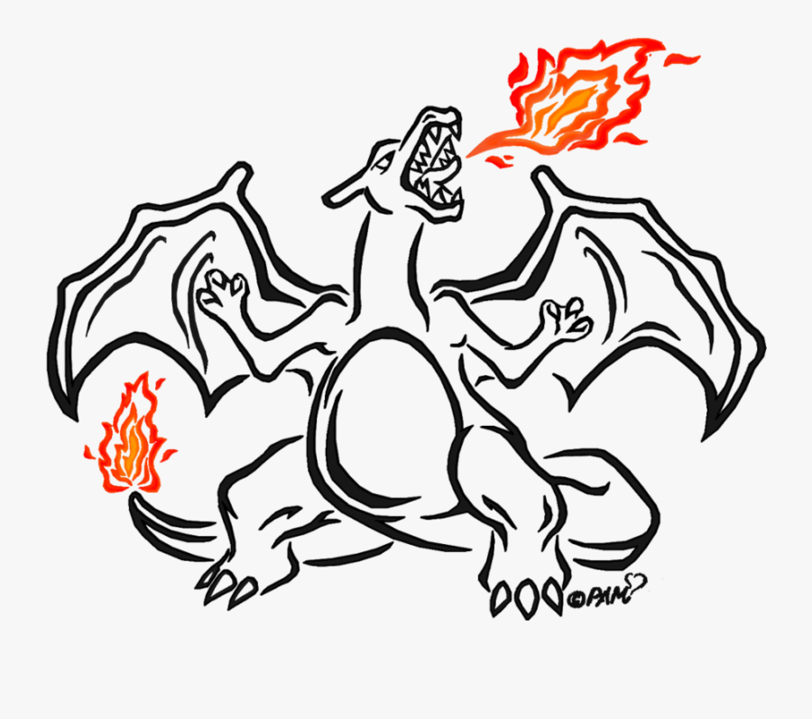 Charizard Outline SVG