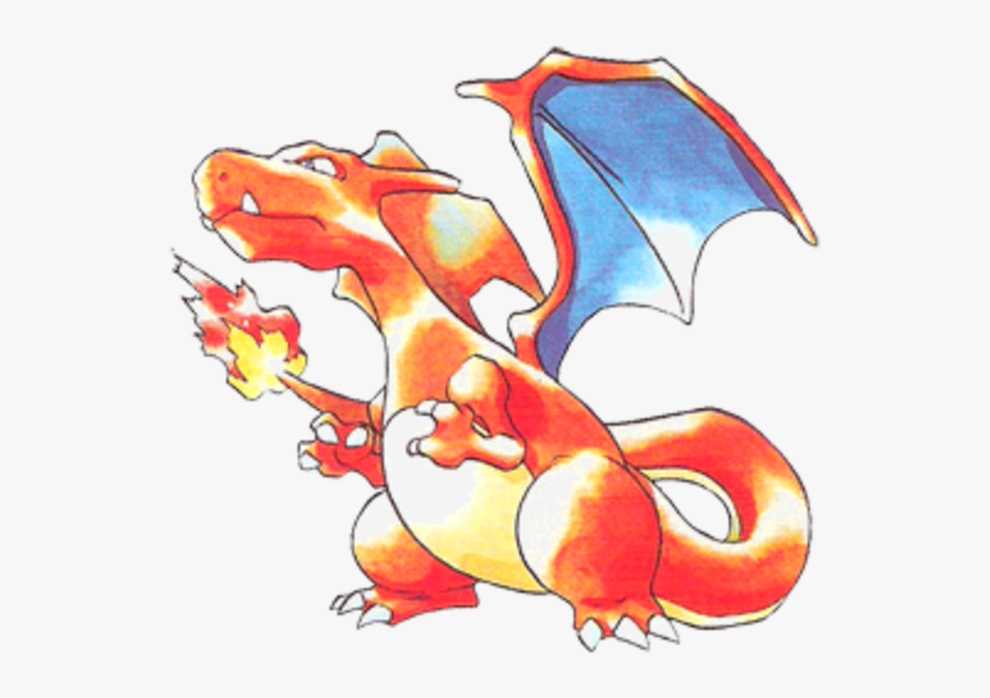 Pokémon Red And Blue - Pokemon Charizard Original Art, Transparent Clipart
