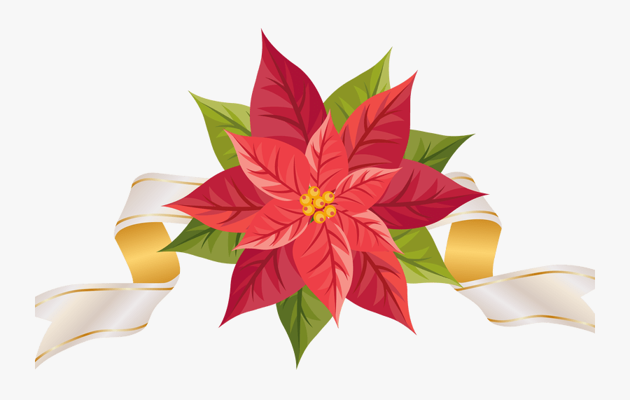 Poinsettia Clipart Garland - Poinsettias Clipart, Transparent Clipart