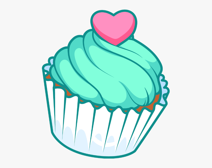 #cupcake #cupcakeday #heart #green #cake #pink #food - Desenho De Doce Png, Transparent Clipart