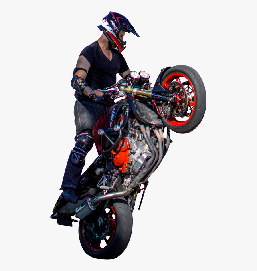 Wheelie Motorbike Png, Transparent Clipart